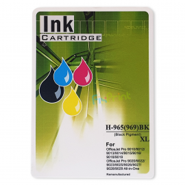 Cartridge Tinta Xantri HPC 965XL Black, Refill H965XLBK 965 Printer HPC OfficeJet Pro 9010 9012 9016 9018 9019 9020 9026 9028 Chip
