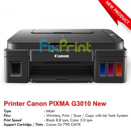 Mesin TANPA TINTA - Printer Canon PIXMA G3010 Wireless (Print - Scan - Copy)